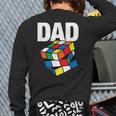 Speed Cubing Dad Puzzle Cuber Cube Kids Long Sleeve T-Shirt Back Print