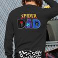 Spider Dad Shirt Birthday Fathers Day Halloween Costumes Pjs Long Sleeve T-Shirt Back Print