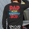 Spider Web Family Matching Dad Of The Birthday Boy Long Sleeve T-Shirt Back Print