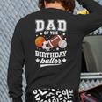 Sports Dad Of The Birthday Baller Sports Family Party Long Sleeve T-Shirt Back Print