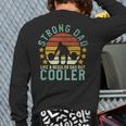 Strong Dad Workout Weight Lifting Father's Day Long Sleeve T-Shirt Back Print Strong Dad Workout Weight Lifting Father's Day Long Sleeve T-Shirt Back Print
