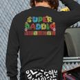 Super Daddio Retro Gamer Dad Style Long Sleeve T-Shirt Back Print