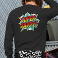Super Daddy Comic Book Superhero Father's Day Long Sleeve T-Shirt Back Print