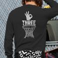 Three Points Throw Basketball Player Fan Dad Joke Tee Long Sleeve T-Shirt Back Print Three Points Throw Basketball Player Fan Dad Joke Tee Long Sleeve T-Shirt Back Print