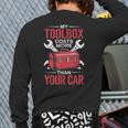 My Toolbox Costs More Than Your Car Mechanic Dad Rrepair Guy Long Sleeve T-Shirt Back Print My Toolbox Costs More Than Your Car Mechanic Dad Rrepair Guy Long Sleeve T-Shirt Back Print