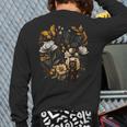 Tortie Cat Owner Flowers Tortie Cat Mom Tortie Cat Dad Long Sleeve T-Shirt Back Print