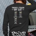 Tricks I Teach My Cat Cat Owner Kitten Dad Mom Kitty Long Sleeve T-Shirt Back Print