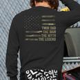 Twin Dad Camo USA Flag Twin Dad The Man The Myth The Legend Long Sleeve T-Shirt Back Print