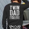 Twin Dad Shirt Men Dad Of Twins Fathers Day Long Sleeve T-Shirt Back Print