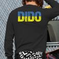 Ukrainian Dido Grandfather Dad Ukraine Flag Distressed Long Sleeve T-Shirt Back Print