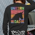 Unicorn Birthday Outfit Dad Unicorn Costume Bday Dad Unicorn Long Sleeve T-Shirt Back Print