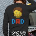 Unique Family Dad Master Builder Building Bricks Blocks Long Sleeve T-Shirt Back Print