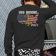 USS Brooke FFG-1 Frigate Veterans Day Son Father Grandpa Dad Long Sleeve T-Shirt Back Print