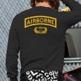 Vintage Airborne Veteran Paratrooper For Men Dad T-Shirt Long Sleeve T-Shirt Back Print