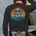 Vintage Best Doodle Dad Ever Father's Day Golden Doodle Long Sleeve T-Shirt Back Print