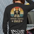 Vintage Boston Terrier Dad Dog Lovers Father's Day Tee Long Sleeve T-Shirt Back Print