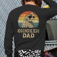 Vintage Chicken Dad Chicken Lovers Daddy Father's Day Long Sleeve T-Shirt Back Print