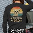 Vintage Chihuahua Dad Dog Lovers Father's Day Tee Long Sleeve T-Shirt Back Print