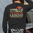 Vintage Cooking Dad The Man The Myth The Legend Chef Long Sleeve T-Shirt Back Print