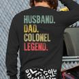 Vintage Husband Dad Colonel Legend Retro T-Shirt Long Sleeve T-Shirt Back Print Vintage Husband Dad Colonel Legend Retro T-Shirt Long Sleeve T-Shirt Back Print