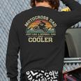 Vintage Motocross Dad Just Like A Normal Dad Only Cooler Long Sleeve T-Shirt Back Print