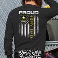 Vintage Proud Army Dad With American Flag Long Sleeve T-Shirt Back Print