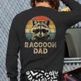 Vintage Raccoon Dad Raccoon Lovers Daddy Father's Day Long Sleeve T-Shirt Back Print Vintage Raccoon Dad Raccoon Lovers Daddy Father's Day Long Sleeve T-Shirt Back Print