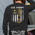 Vintage US Army Proud Dad With American Flag Long Sleeve T-Shirt Back Print