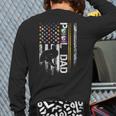 Vintage USA Flag Billiards Player Proud Pool Dad Long Sleeve T-Shirt Back Print