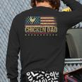 Vintage USA Flag Chicken Dad Stars Long Sleeve T-Shirt Back Print
