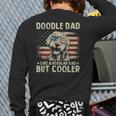 Vintage USA Flag Goldendoodle Doodle Dad Fathers Day Men Long Sleeve T-Shirt Back Print