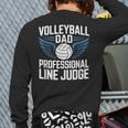 Volleyball Dad Professional Line Judge Volleyball Father Long Sleeve T-Shirt Back Print Volleyball Dad Professional Line Judge Volleyball Father Long Sleeve T-Shirt Back Print