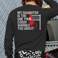 Volleyball Mom Dad Parent Shirt Daughter Player Long Sleeve T-Shirt Back Print