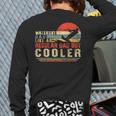 Waterski Dad Fathers Day Ski Lover Dad Water Skiing Rider Long Sleeve T-Shirt Back Print