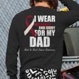 I Wear Burgundy Ivory For My Dad Oral Head Neck Cancer Long Sleeve T-Shirt Back Print I Wear Burgundy Ivory For My Dad Oral Head Neck Cancer Long Sleeve T-Shirt Back Print