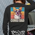 Welsh Corgi Pembroke Dog Corgi Dad -Adults Small Classic Fit Short Sleeve Cotton Polyester Blend Long Sleeve T-Shirt Back Print