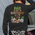 Wild Dad Of The Birthday Girl Zoo Safari Jungle Animal Long Sleeve T-Shirt Back Print