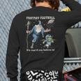 Wizard Dragon Fantasy Football Player Literal Dad Joke Long Sleeve T-Shirt Back Print