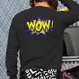 WowShirt WOW Dad Mom Men Women Boys Girls Tee Long Sleeve T-Shirt Back Print