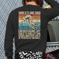 Wrestling Dad Wrestler Wrestling Wrestle Father's Day Long Sleeve T-Shirt Back Print
