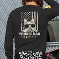 Yorkie Dad Cool Vintage Retro Proud American Long Sleeve T-Shirt Back Print