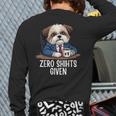 Zero Shihts Given Shih Tzu Dad Shih Tzu Mom Shih Tzu Long Sleeve T-Shirt Back Print