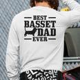 Basset Dad Dog Papa Basset Hound Men Long Sleeve T-Shirt Back Print