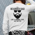 Bearded Dad Beard Humor Superhero Long Sleeve T-Shirt Back Print