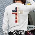 Blessed Dad Christian From Daughter Son Jesus Patriotic Long Sleeve T-Shirt Back Print