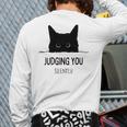 Cat Judging You Silently Cat Mom Dad Premium Tri-Blend Long Sleeve T-Shirt Back Print