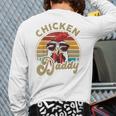 Chicken-Shirt Rooster Daddy Vintage Farmer Dad Father Long Sleeve T-Shirt Back Print