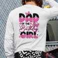 Dad Of The Birthday Girl Pink Family Birthday Girls Party Long Sleeve T-Shirt Back Print