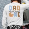 Dad Of The Sweet One Cookies And Milk 1st Birthday Party Long Sleeve T-Shirt Back Print