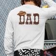 Dad Western Family Matching Birthday Cowboy Cowgirl Long Sleeve T-Shirt Back Print